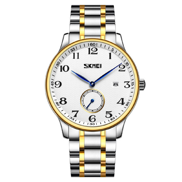 Чоловічий годинник Skmei 9297GDSI-AC Gold-Silver Numbers фото 1