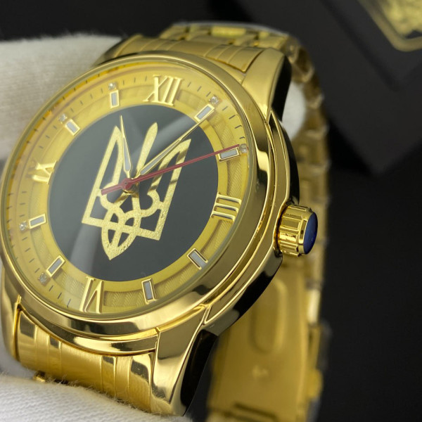 Годинник механічний Patriot Classic Glory to Ukraine Gold-Gold фото 6