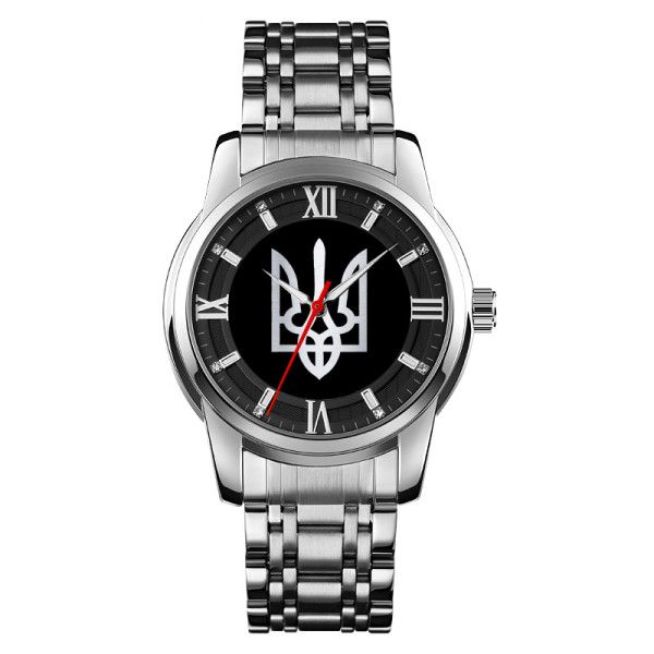 Годинник механічний Patriot Classic Glory to Ukraine Silver-Black фото 1