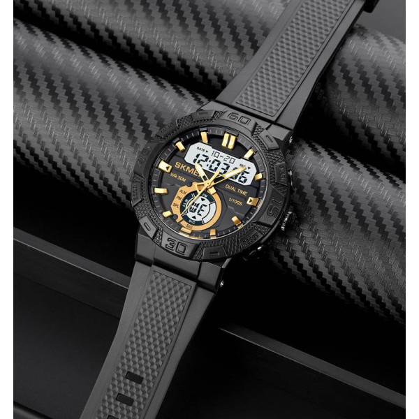 Мужские часы Skmei 1881GDWT Gold-White. фото 4