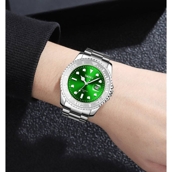 Мужские часы Skmei 9295SIGN Silver-Green фото 5