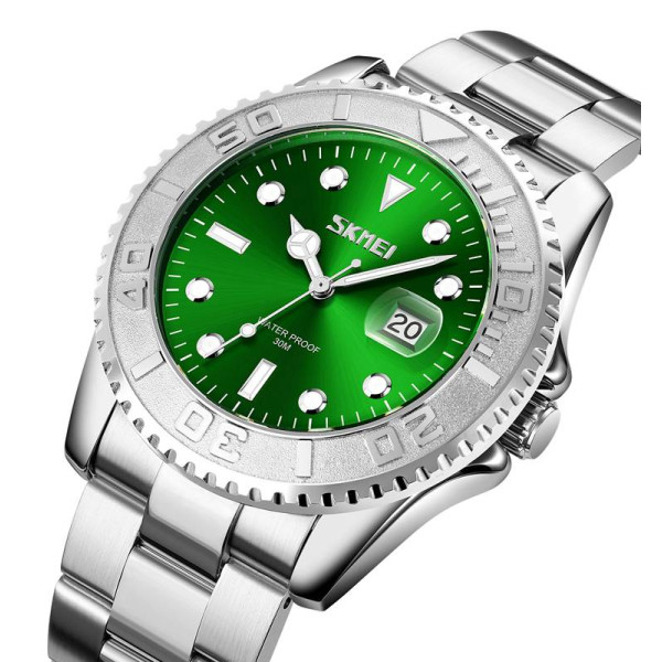 Чоловічий годинник Skmei 9295SIGN Silver-Green фото 3