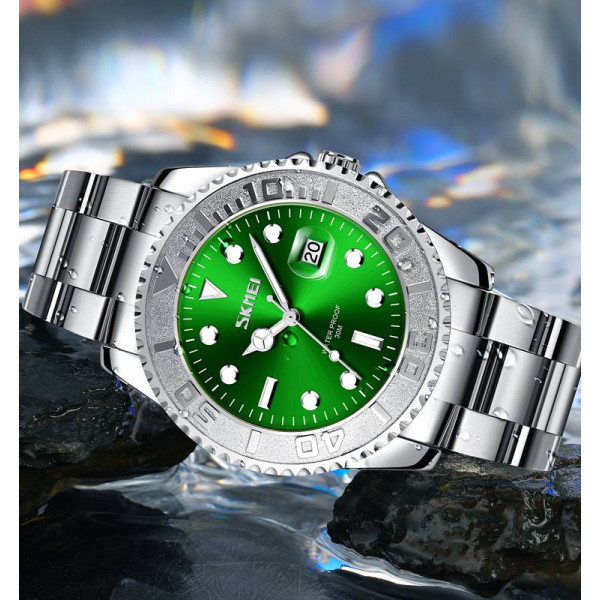 Чоловічий годинник Skmei 9295SIGN Silver-Green фото 4