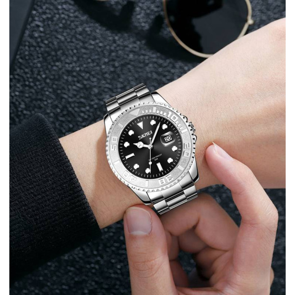 Чоловічий годинник Skmei 9295SIBK Silver-Black фото 4