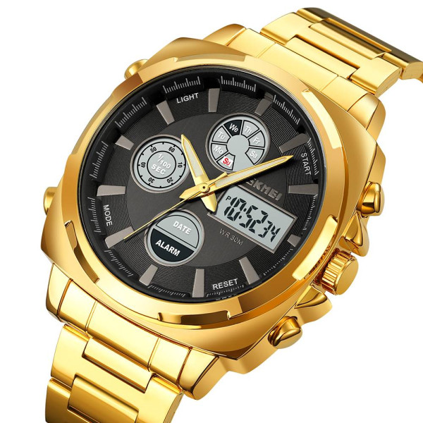 Мужские часы Skmei 1673GDBK Gold-Black фото 3