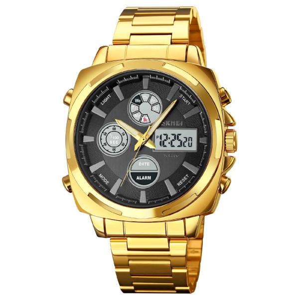 Мужские часы Skmei 1673GDBK Gold-Black фото 1