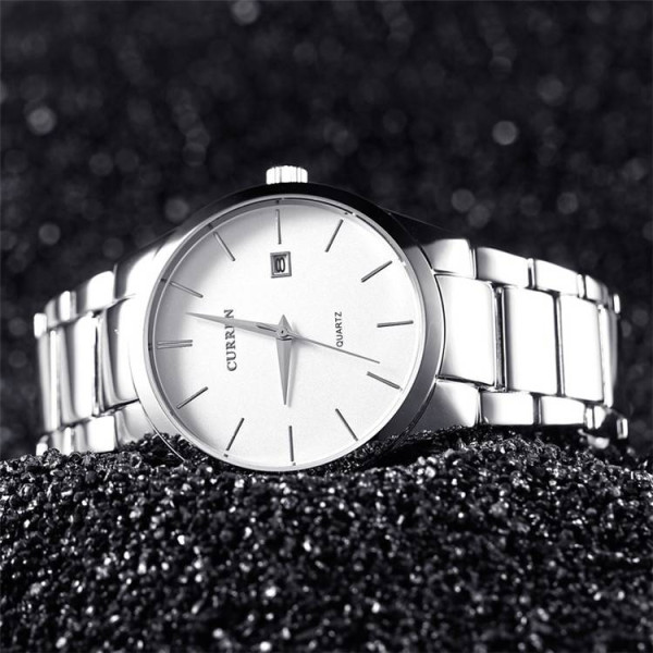 Чоловічий годинник Curren 8106 Silver-White фото 3