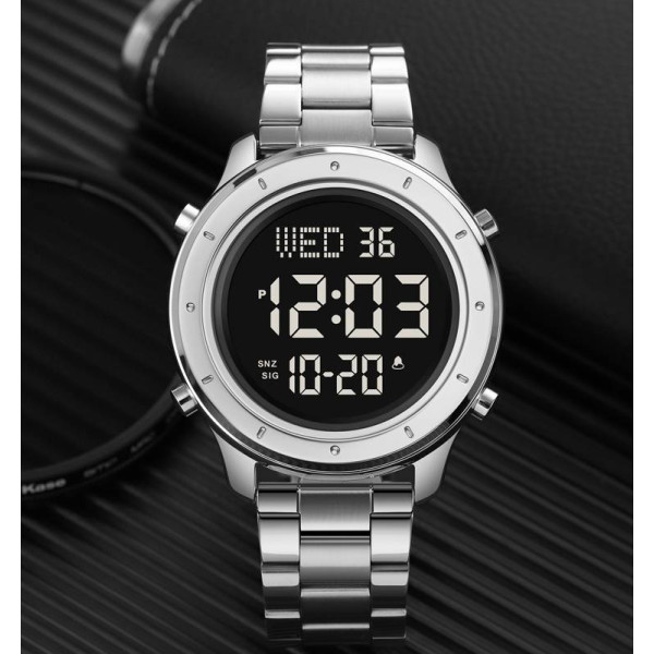 Чоловічий годинник Skmei 1864SSIBK Silver-Black-Steel фото 4