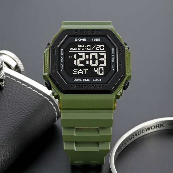 Чоловічий годинник Skmei 1988AG Army-Green фото 5