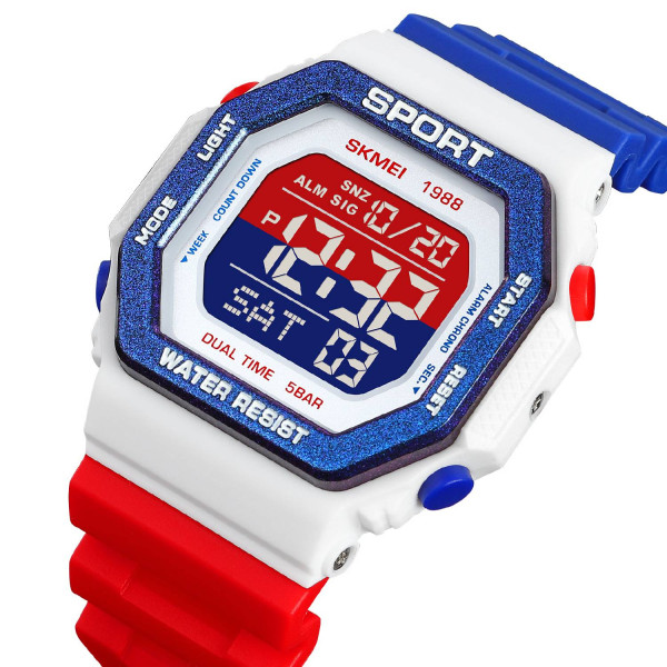 Електронний годинник Skmei 1988RDBU Red-Blue фото 3