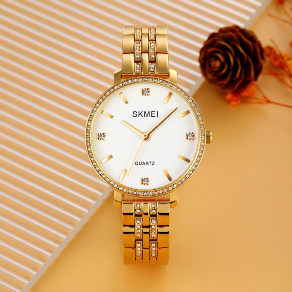 Женские часы Skmei 2006GDWT Gold-White фото 5