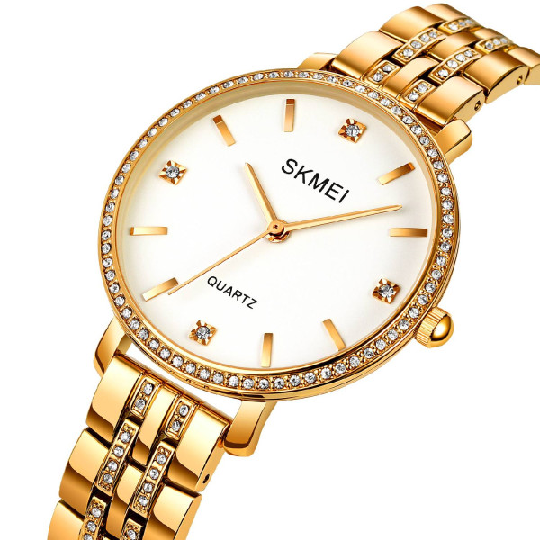 Женские часы Skmei 2006GDWT Gold-White фото 3