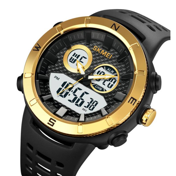 Мужские часы Skmei 2014GDWT Gold-White фото 3