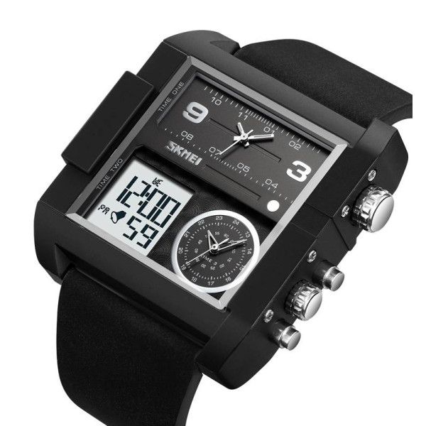 Чоловічий годинник Skmei 2020BKWTBK Black-Black-White фото 3