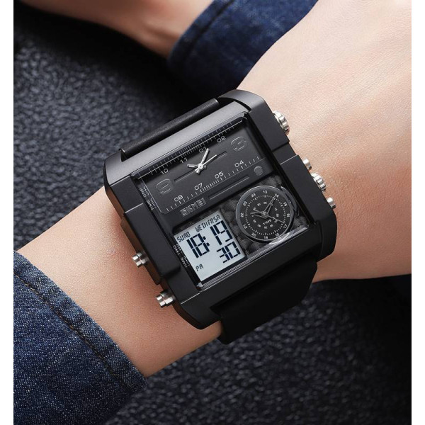 Чоловічий годинник Skmei 2020BKWTBK Black-Black-White фото 4