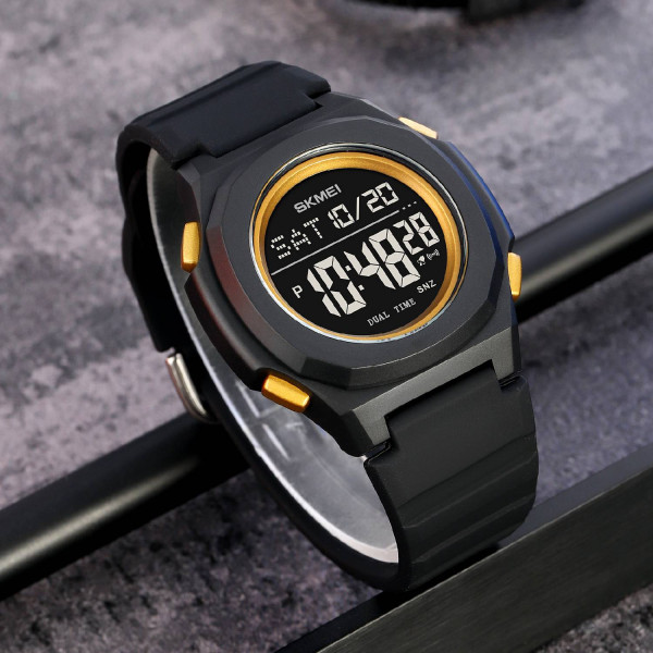 Чоловічий годинник Skmei 2023BKGD-BK Black-Gold Black фото 5