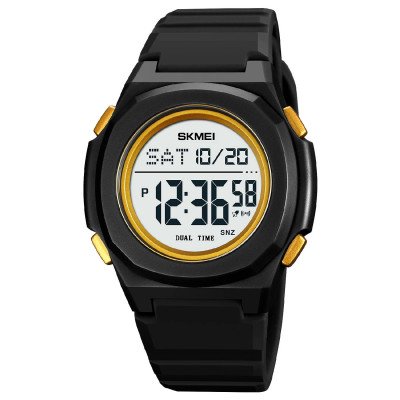 Skmei 2023BKGD-WT Black-Gold White