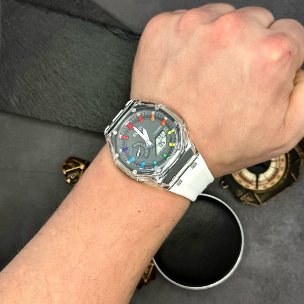 Наручний годинник Skmei 2100WTGY White-Grey фото 4