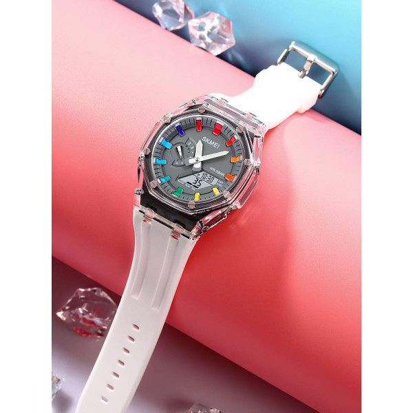Наручний годинник Skmei 2100WTGY White-Grey фото 5