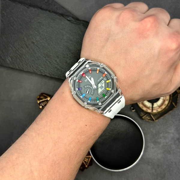Наручний годинник Skmei 2100WTGY White-Grey фото 3
