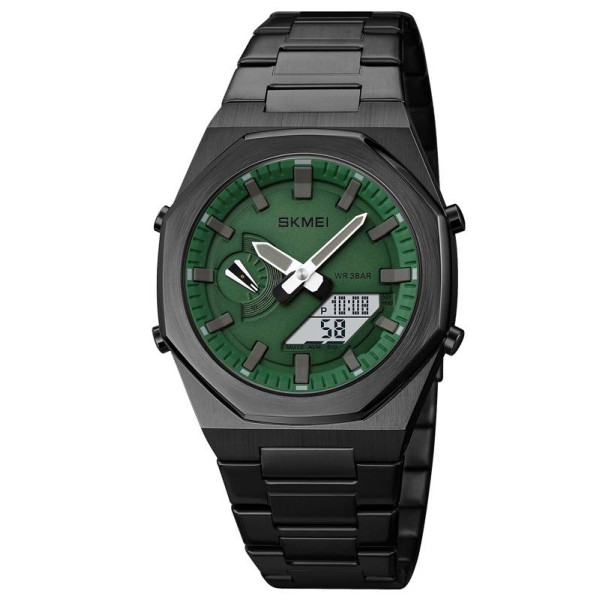 Чоловічий годинник Skmei 1816BKGNWT Black-Green-White фото 1