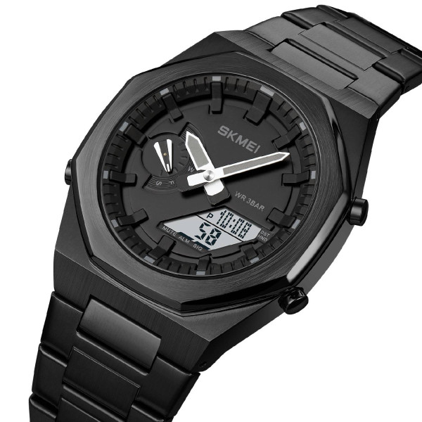 Чоловічий годинник Skmei 1816BKBKWT Black-Black-White фото 3