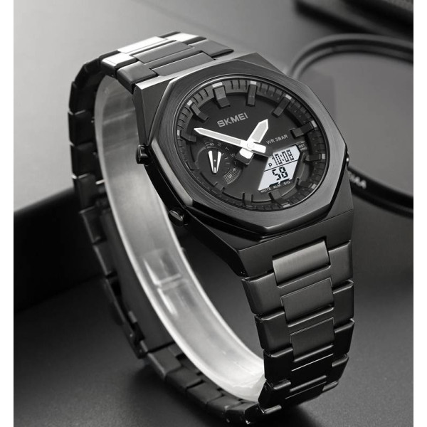 Чоловічий годинник Skmei 1816BKBKWT Black-Black-White фото 5