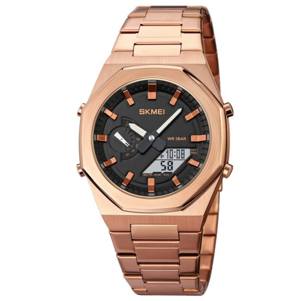 Чоловічий годинник Skmei 1816RGWT Rose Gold-White фото 1