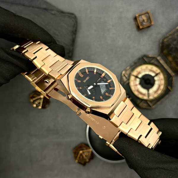 Чоловічий годинник Skmei 1816RGWT Rose Gold-White фото 7