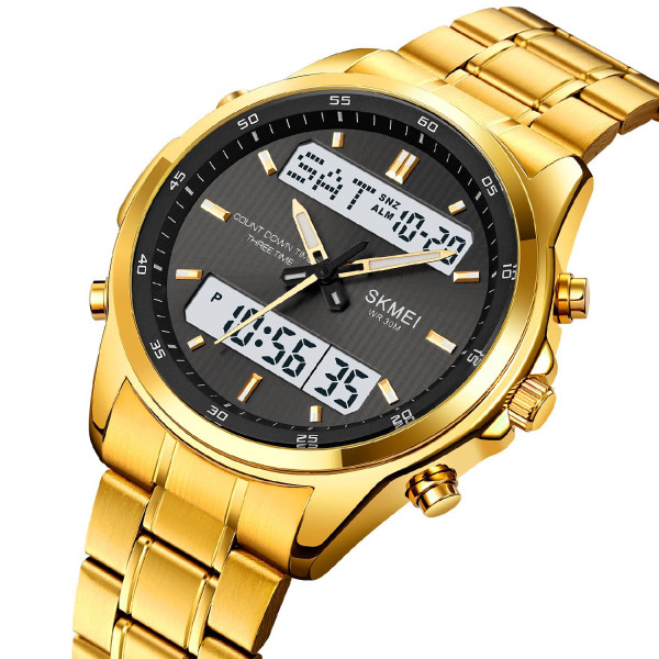 Чоловічий годинник Skmei 2049GDWT Gold-White фото 3