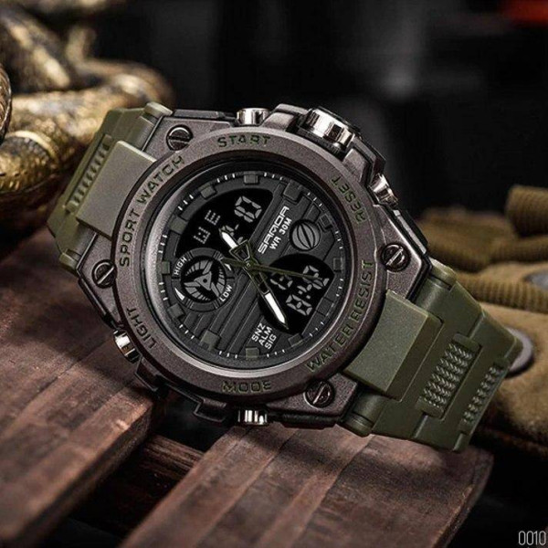 Мужские часы Sanda 739 Green-Black фото 3