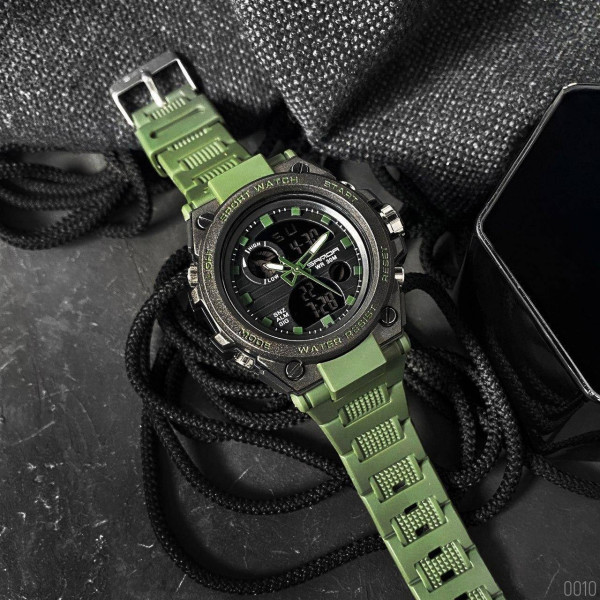 Чоловічий годинник Sanda 739 Green-Black фото 5