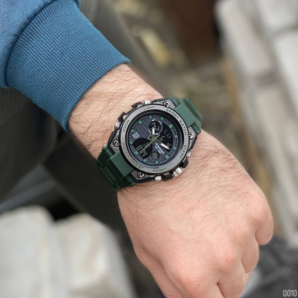 Чоловічий годинник Sanda 739 Green-Black фото 10