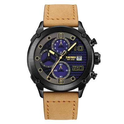 Чоловічий годинник Skmei 2051BKLTBN Black-Light Brown