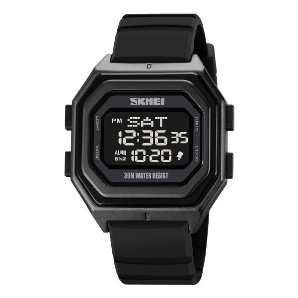 Чоловічий годинник Skmei 1875PBK All Black Silicone фото 1