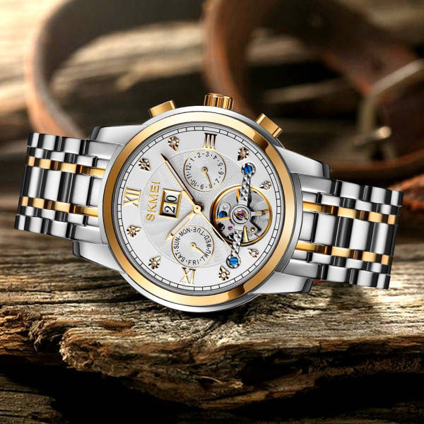 Женские часы Skmei M029TGDSI Gold-Silver-Silver фото 4