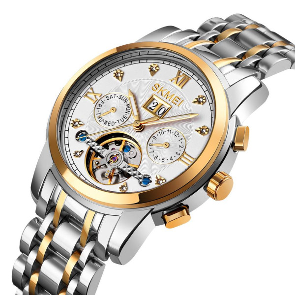 Мужские часы Skmei M029TGDSI Gold-Silver-Silver фото 3