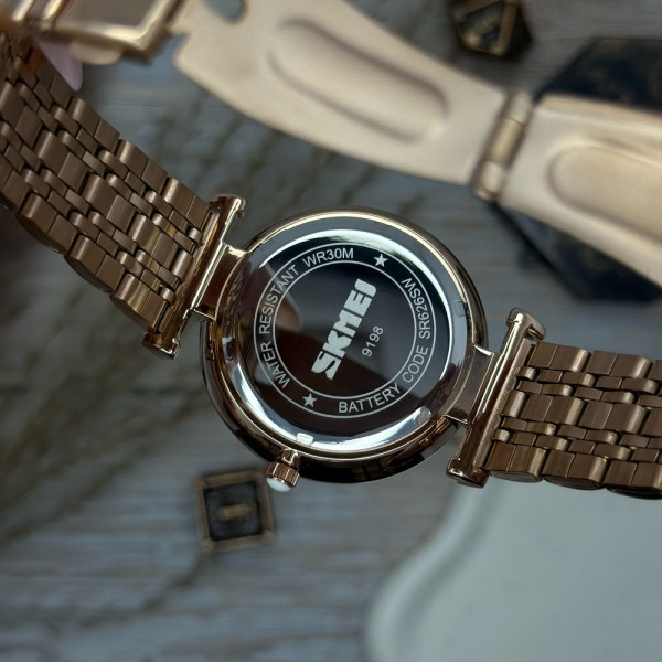 Чоловічий годинник Skmei 9198RGBKH-B Rose Gold-Black Men Size фото 9