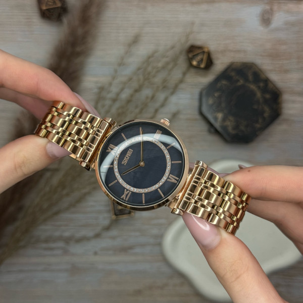 Чоловічий годинник Skmei 9198RGBKH-B Rose Gold-Black Men Size фото 4