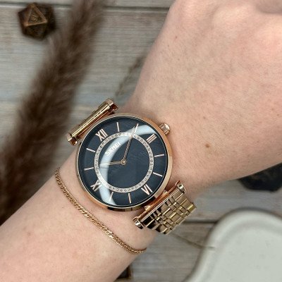 Чоловічий годинник Skmei 9198RGBKH-B Rose Gold-Black Men Size