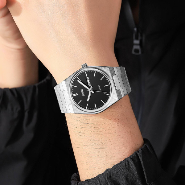 Чоловічий годинник Skmei 9288SIBK Silver-Black фото 4
