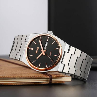Skmei 9288SIRGBK Silver-Rose Gold-Black