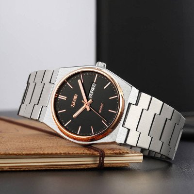 Skmei 9288SIRGBK Silver-Rose Gold-Black