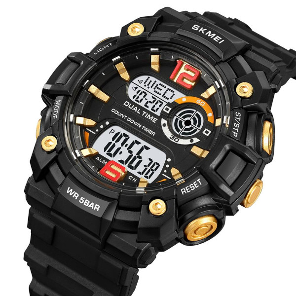 Чоловічий годинник Skmei 2018GDWT Gold-White фото 3