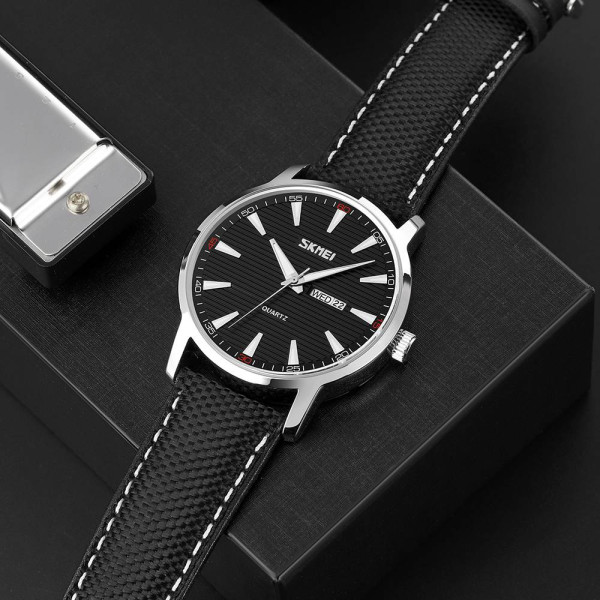 Мужские часы Skmei 9303SIBK Silver-Black фото 4