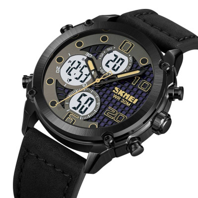 Skmei 1975LBKWT Black-White Leather.