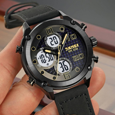 Skmei 1975LBKWT Black-White Leather.