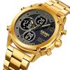 Чоловічий годинник Skmei 1975SGDBK Gold-Black Steel фото 3