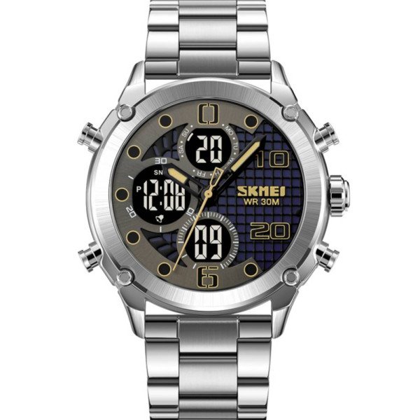 Мужские часы Skmei 1975SSIBK Silver-Black Steel