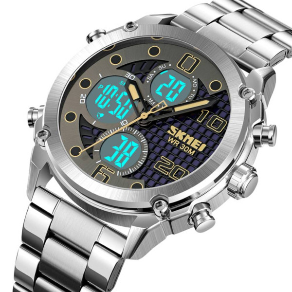 Чоловічий годинник Skmei 1975SSIWT Silver-White Steel фото 4